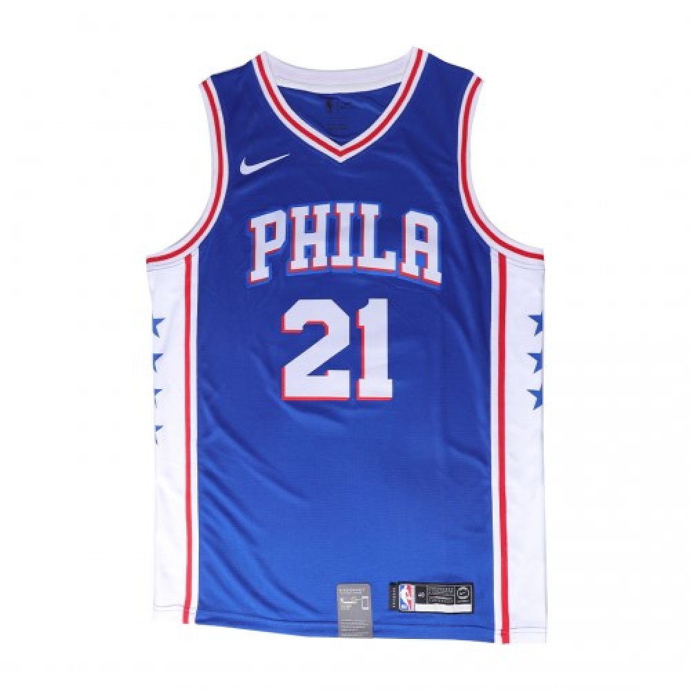 Men's Philadelphia 76ers Joel Embiid #21 Bule Swingman Jersey - Icon Edition-Pro Kit Vault | Brand New 26/27 Sports Jerseys